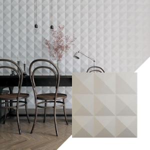 imageEkena Millwork WP20X20BEWH 19 58quotW x 19 58quotH Benson EnduraWall Decorative 3D Wall Panel Covers 267 Sq FtUltraCover Satin Blossom White