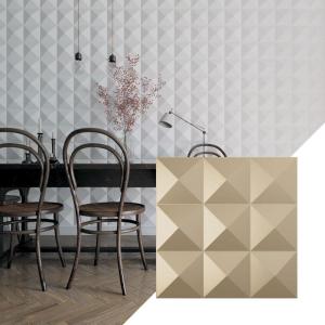 imageEkena Millwork WP20X20BEWH 19 58quotW x 19 58quotH Benson EnduraWall Decorative 3D Wall Panel Covers 267 Sq FtUniversal Metallic Champagne Mist