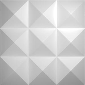 imageEkena Millwork WP20X20BEWH 19 58quotW x 19 58quotH Benson EnduraWall Decorative 3D Wall Panel Covers 267 Sq FtWhite