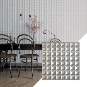 imageEkena Millwork WP20X20BRWH 19 58quotW x 19 58quotH Bradford EnduraWall Decorative 3D Wall Panel Covers 267 Sq FtDark Steel