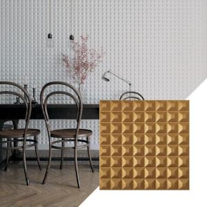 imageEkena Millwork WP20X20BRWH 19 58quotW x 19 58quotH Bradford EnduraWall Decorative 3D Wall Panel Covers 267 Sq FtGold