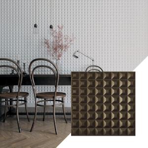 imageEkena Millwork WP20X20BRWH 19 58quotW x 19 58quotH Bradford EnduraWall Decorative 3D Wall Panel Covers 267 Sq FtMetallic Dark Bronze