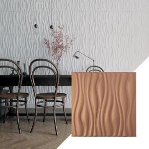 imageEkena Millwork WP20X20LEWH 19 58quotW x 19 58quotH Leandros EnduraWall Decorative 3D Wall Panel Covers 267 Sq Ft  WhiteAged Copper