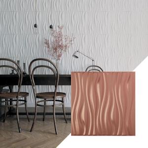 imageEkena Millwork WP20X20LEWH 19 58quotW x 19 58quotH Leandros EnduraWall Decorative 3D Wall Panel Covers 267 Sq Ft  WhiteChampagne Pink