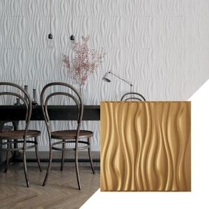 imageEkena Millwork WP20X20LEWH 19 58quotW x 19 58quotH Leandros EnduraWall Decorative 3D Wall Panel Covers 267 Sq Ft  WhiteGold