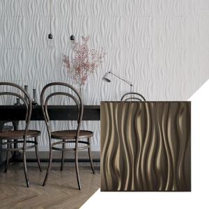 imageEkena Millwork WP20X20LEWH 19 58quotW x 19 58quotH Leandros EnduraWall Decorative 3D Wall Panel Covers 267 Sq Ft  WhiteMetallic Dark Bronze