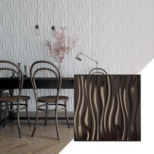 imageEkena Millwork WP20X20LEWH 19 58quotW x 19 58quotH Leandros EnduraWall Decorative 3D Wall Panel Covers 267 Sq Ft  WhiteMetallic Rust Mist