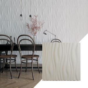 imageEkena Millwork WP20X20LEWH 19 58quotW x 19 58quotH Leandros EnduraWall Decorative 3D Wall Panel Covers 267 Sq Ft  WhiteSatin Blossom White