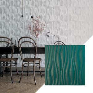 imageEkena Millwork WP20X20LEWH 19 58quotW x 19 58quotH Leandros EnduraWall Decorative 3D Wall Panel Covers 267 Sq Ft  WhiteSatin Lagoon