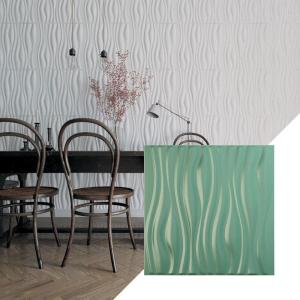 imageEkena Millwork WP20X20LEWH 19 58quotW x 19 58quotH Leandros EnduraWall Decorative 3D Wall Panel Covers 267 Sq Ft  WhiteSea Mist