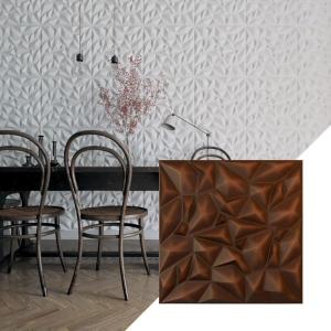 imageEkena Millwork WP20X20LTWH 19 58quotW x 19 58quotH Leto EnduraWall Decorative 3D Wall Panel Covers 267 Sq FtAged Metallic Rust