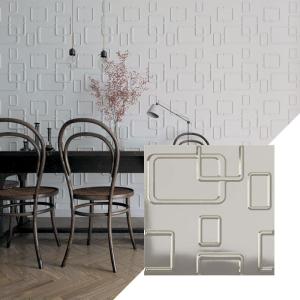 imageEkena Millwork WP20X20ODWH 19 58quotW x 19 58quotH Odessa EnduraWall Decorative 3D Wall Panel Covers 267 Sq FtWhiteBright Coat Chrome
