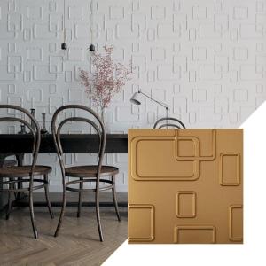 imageEkena Millwork WP20X20ODWH 19 58quotW x 19 58quotH Odessa EnduraWall Decorative 3D Wall Panel Covers 267 Sq FtWhiteBright Coat Gold