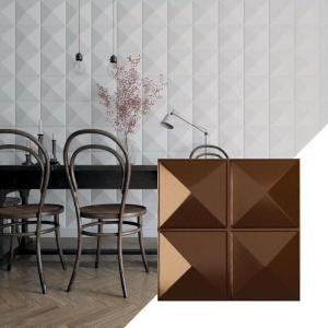 imageEkena Millwork WP20X20RIWH 19 58quotW x 19 58quotH Richmond EnduraWall Decorative 3D Wall Panel Covers 267 Sq FtMetallic Dark Copper