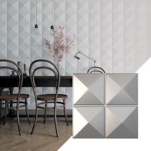 imageEkena Millwork WP20X20RIWH 19 58quotW x 19 58quotH Richmond EnduraWall Decorative 3D Wall Panel Covers 267 Sq FtMetallic Dark Steel