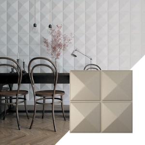 imageEkena Millwork WP20X20RIWH 19 58quotW x 19 58quotH Richmond EnduraWall Decorative 3D Wall Panel Covers 267 Sq FtMetallic Silver Metallic