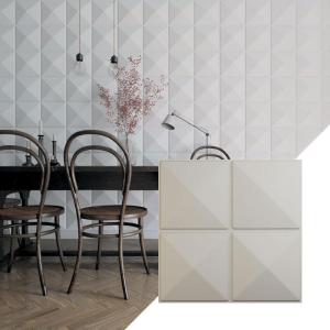 imageEkena Millwork WP20X20RIWH 19 58quotW x 19 58quotH Richmond EnduraWall Decorative 3D Wall Panel Covers 267 Sq FtUltraCover Satin Blossom White