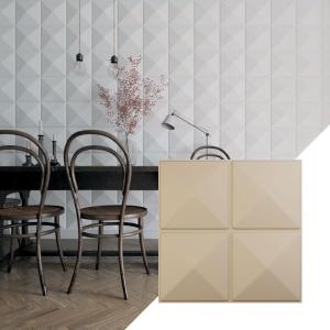 imageEkena Millwork WP20X20RIWH 19 58quotW x 19 58quotH Richmond EnduraWall Decorative 3D Wall Panel Covers 267 Sq FtUltraCover Satin Smokey Beige