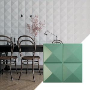 imageEkena Millwork WP20X20RIWH 19 58quotW x 19 58quotH Richmond EnduraWall Decorative 3D Wall Panel Covers 267 Sq FtUniversal Pearl Metallic Sea Mist