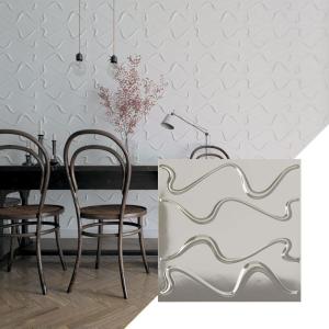 imageEkena Millwork WP20X20VEWH 19 58quotW x 19 58quotH Versailles EnduraWall Decorative 3D Wall Panel Covers 267 Sq FtBright Chrome