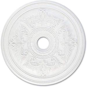 imageLivex Lighting 820065 Ceiling Medallion Hand Applied Vintage Gold Leaf with Gilded Accents 22kquotDx15quotHHand Applied White