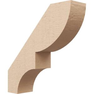 imageTimberthane Rough Cedar Faux Wood Ridgewood Knee Brace 3quotW x 10quotD x 14quotH Primed Tan3W x 12D x 12H