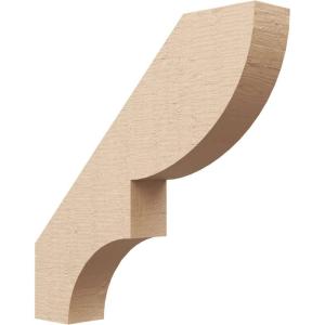 imageTimberthane Rough Cedar Faux Wood Ridgewood Knee Brace 3quotW x 10quotD x 14quotH Primed Tan3W x 18D x 18H