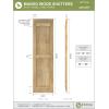 image12quotW x 35quotH Americraft Two Equal Flat Panel Exterior Real Wood Shutters Per Pair Unfinished
