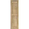 image12quotW x 35quotH Americraft Two Equal Flat Panel Exterior Real Wood Shutters Per Pair Unfinished