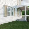 image12quotW x 35quotH Americraft Two Equal Flat Panel Exterior Real Wood Shutters Per Pair Unfinished