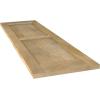 image12quotW x 35quotH Americraft Two Equal Flat Panel Exterior Real Wood Shutters Per Pair Unfinished