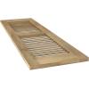 image12quotW x 35quotH Americraft Two Equal Louver Exterior Real Wood Shutters Per Pair Unfinished