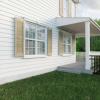 image12quotW x 35quotH Americraft Two Equal Louver Exterior Real Wood Shutters Per Pair Unfinished