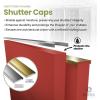 image12quotW x 35quotH Americraft Two Equal Raised Panel Exterior Real Wood Shutters Per Pair Unfinished