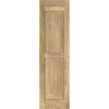 image12quotW x 35quotH Americraft Two Equal Raised Panel Exterior Real Wood Shutters Per Pair Unfinished