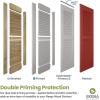 image12quotW x 35quotH Americraft Two Equal Raised Panel Exterior Real Wood Shutters Per Pair Unfinished