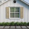 image12quotW x 35quotH Americraft Two Equal Raised Panel Exterior Real Wood Shutters Per Pair Unfinished