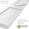 image15quotW x 36quotH True Fit PVC Center XBoard Farmhouse Fixed Mount Shutters Black Per Pair  Hardware Not Included