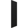 image15quotW x 36quotH True Fit PVC Horizontal Slat Framed Modern Style Fixed Mount Shutters Black Per Pair  Hardware Not Included