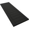 image15quotW x 36quotH True Fit PVC Horizontal Slat Framed Modern Style Fixed Mount Shutters Black Per Pair  Hardware Not Included