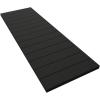 image15quotW x 36quotH True Fit PVC Horizontal Slat Modern Style Fixed Mount Shutters Black Per Pair  Hardware Not Included