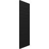 image15quotW x 36quotH True Fit PVC Horizontal Slat Modern Style Fixed Mount Shutters Black Per Pair  Hardware Not Included