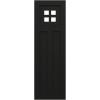image15quotW x 36quotH True Fit PVC San Antonio Mission Style Fixed Mount Shutters Black Per Pair  Hardware Not Included