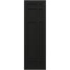 image15quotW x 36quotH True Fit PVC San Juan Capistrano Mission Style Fixed Mount Shutters Black Per Pair  Hardware Not Included
