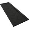 image15quotW x 36quotH True Fit PVC Single Panel Herringbone Modern Style Fixed Mount Shutters Black Per Pair  Hardware Not Included