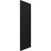 image15quotW x 36quotH True Fit PVC Single Panel Herringbone Modern Style Fixed Mount Shutters Black Per Pair  Hardware Not Included