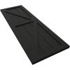 image15quotW x 36quotH True Fit PVC Two Equal Panel Farmhouse Fixed Mount Shutters wZBar Black Per Pair  Hardware Not Included