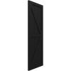 image15quotW x 36quotH True Fit PVC Two Equal Panel Farmhouse Fixed Mount Shutters wZBar Black Per Pair  Hardware Not Included