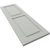 image15quotW x 36quotH True Fit PVC Two Equal Raised Panel Shutters Hailstorm Gray Per Pair  Hardware Not Included