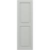 image15quotW x 36quotH True Fit PVC Two Equal Raised Panel Shutters Hailstorm Gray Per Pair  Hardware Not Included